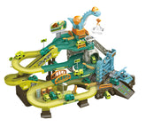 YCFUN Race Tracks Car for Kids, 68 PCS Car Tracks Toys Gifts with Music and Engineering Scene Simulation, Construction Car